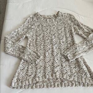 Anthropology Moth Ivory Chunky Knit Sweater